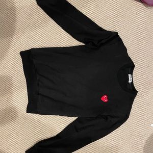 Fake Comme Des Garçon Long Sleeve Black Shirt